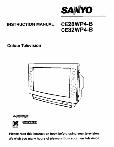 Sanyo CE28WP4-B CE-32WP4-B User manual pdf